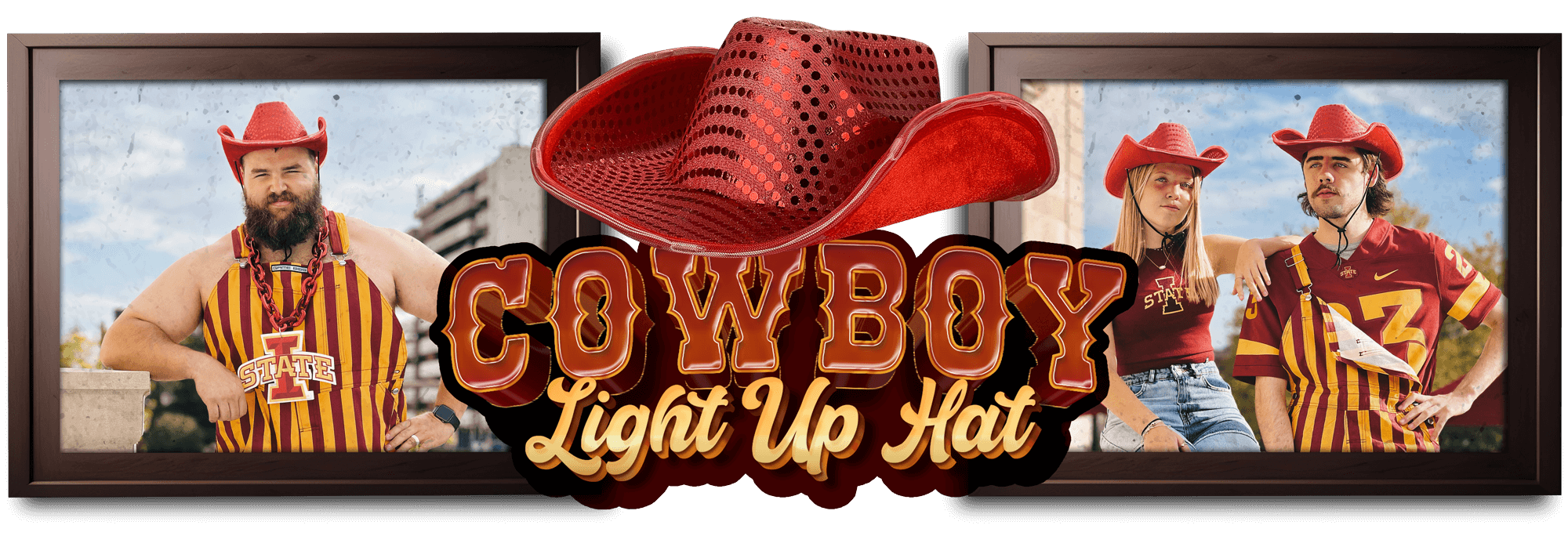 Cardinal Sequin Light Up Cowboy Hat